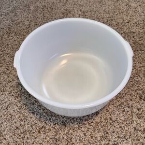 Vintage Glasbake Mixmaster Sunbeam 19CJ Large White Mixer Mixing Bowl
